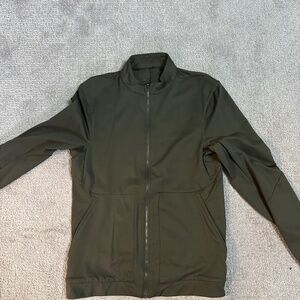 Men’s Lulu olive green zip up track jacket